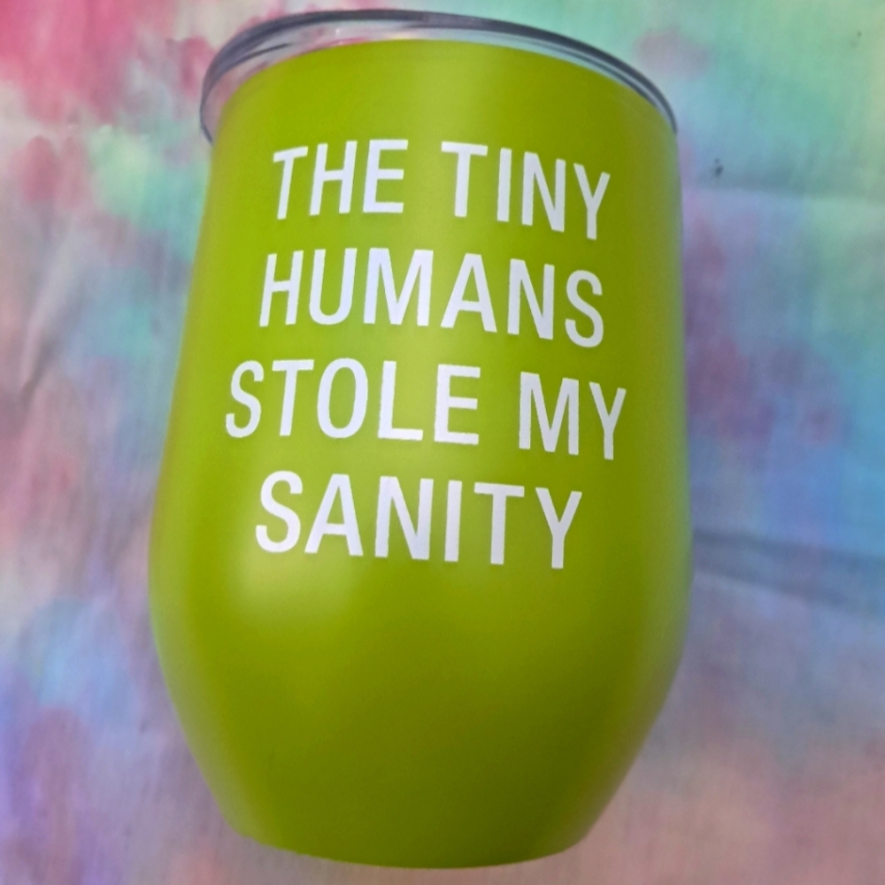 12 oz double insulated wine glass with lid